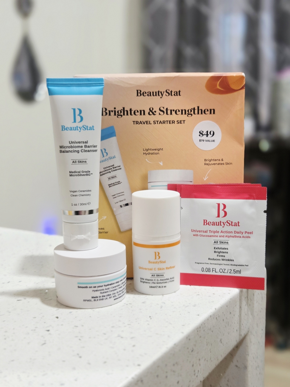 BeautyStat Brighten & Strengthen Travel Skincare Set